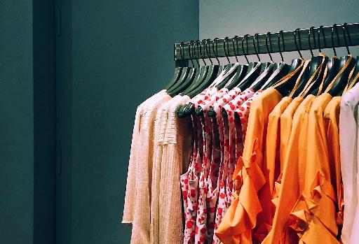 assorted-color shirt lot hang on rack